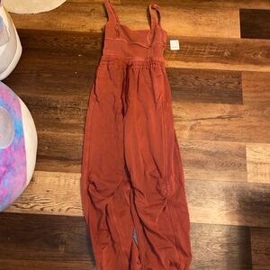 Free People Red CRIMSON Inbound Onesie Jumpsuit NWT XS